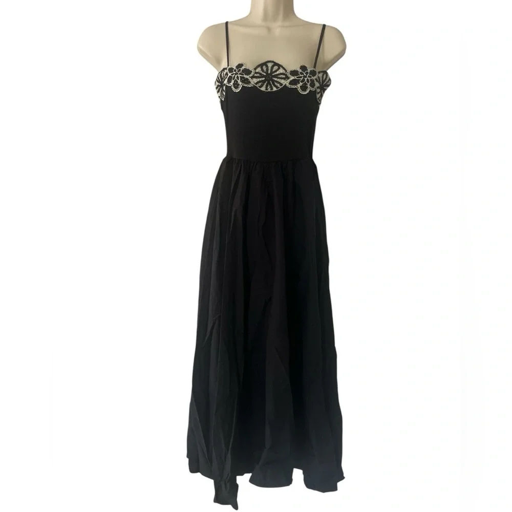 NWT J. Crew Black and White Crochet Mixy Dress - Picture 7 of 10